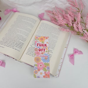 Cute Bookmark | coquette soft girl aesthetic bookmark | bookish gift for her | booktok accessories | laminated bookmarks image 4