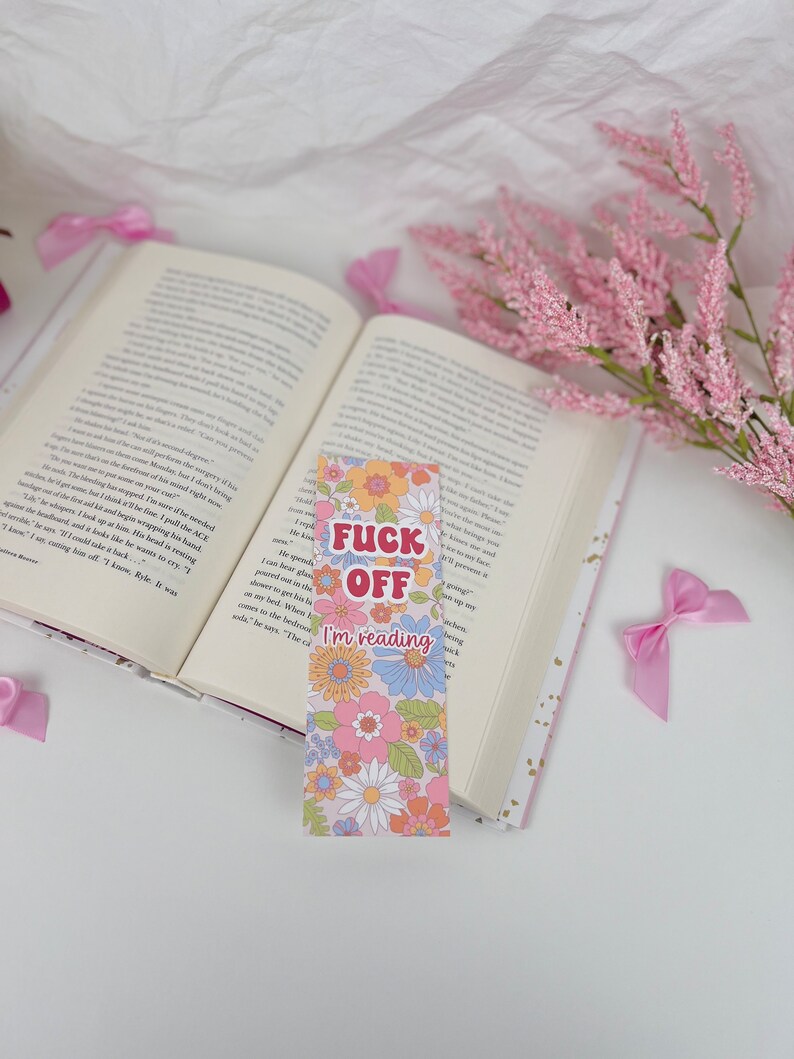 Cute Bookmark | coquette soft girl aesthetic bookmark | bookish gift for her | booktok accessories | laminated bookmarks image 4