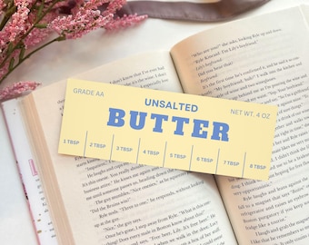 Butter Bookmark | coquette soft girl aesthetic bookmark | cute bookish gift for her | booktok accessories merch