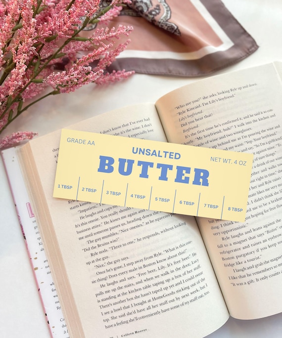 Butter Bookmark | coquette soft girl aesthetic bookmark | cute bookish gift for her | booktok accessories merch