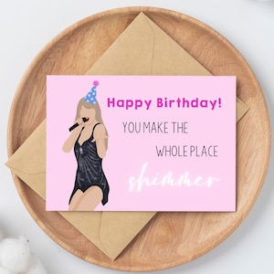 Cute Birthday Card for her / happy birthday gift for her / eras merch / 30th birthday gift for friend / eras tour merch gift for daughter