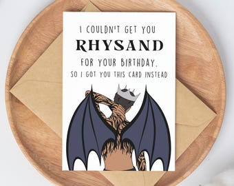 Rhysand Birthday Card | acotar merch | bookish birthday gift