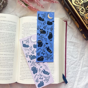 Black Cat Bookmarks | cute bookmark for women | bookish gift for book lover | cat mom gift for reader