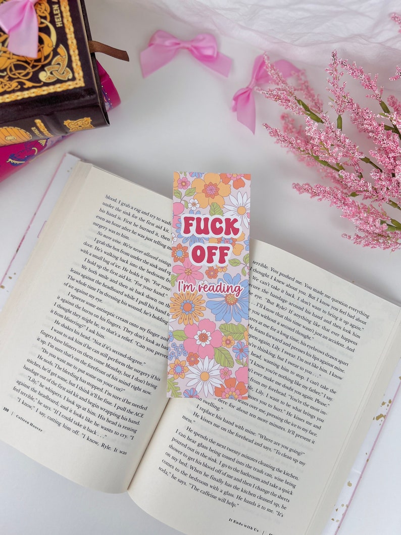 Cute Bookmark | coquette soft girl aesthetic bookmark | bookish gift for her | booktok accessories | laminated bookmarks image 2
