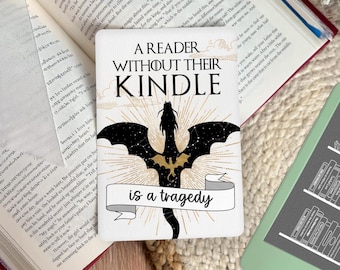 Dragon Kindle Insert | fantasy reader kindle accessories | bookish gift for reader | dark romance book lover merch | kindle paperwhite skin