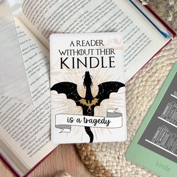 Dragon Kindle Insert | fantasy reader kindle accessories | bookish gift for reader | dark romance book lover merch | kindle paperwhite skin