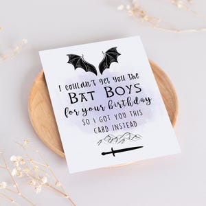 Funny Rhysand Bat Boy Acotar Birthday Card For Best Friend, Bat