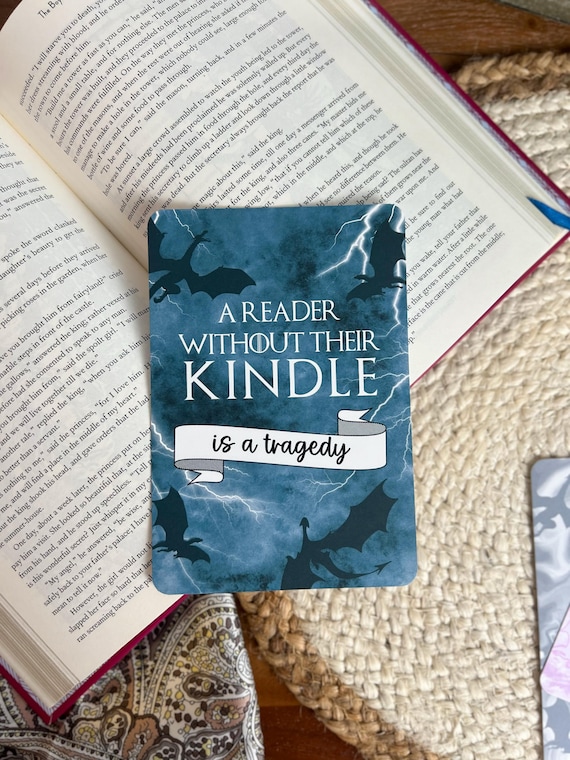 Dragon Kindle Insert | fantasy reader kindle accessories | bookish gift for reader | dark romance book lover merch | kindle paperwhite skin