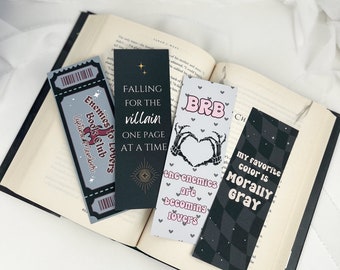 Dark Romance Bookmarks Set | reader gift for book lover | booktok merch | gothic bookmarks | bookstagram bookish gift