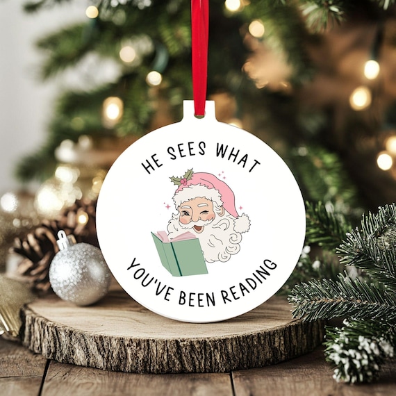 Funny Bookish Ornament | funny christmas gift for book lovers | spicy tbr list 2025 | holiday book club merch for friends