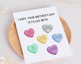 Funny Mothers Day Card | bookish greeting card for her | book lover gift for wife | bonus mom gift | godmother card for reader