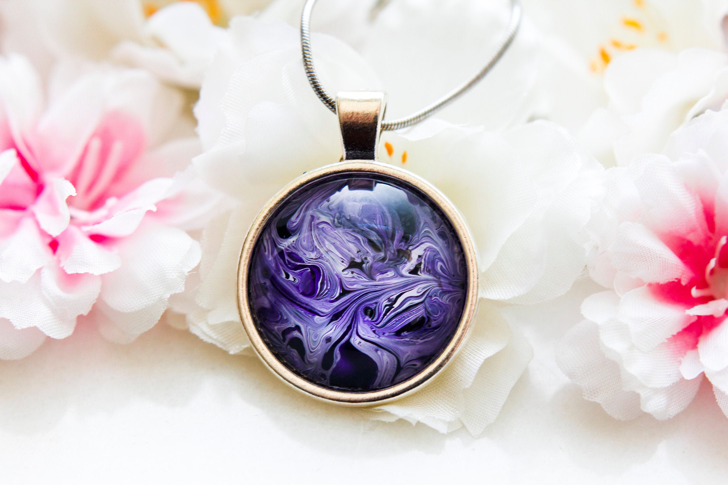 Acrylic skin jewelry pendant Hand made pendant Recycled Etsy