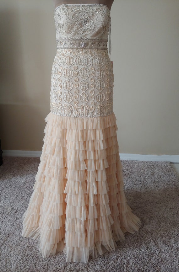 Sue Wong Mermaid Style Embellished Long Gown with