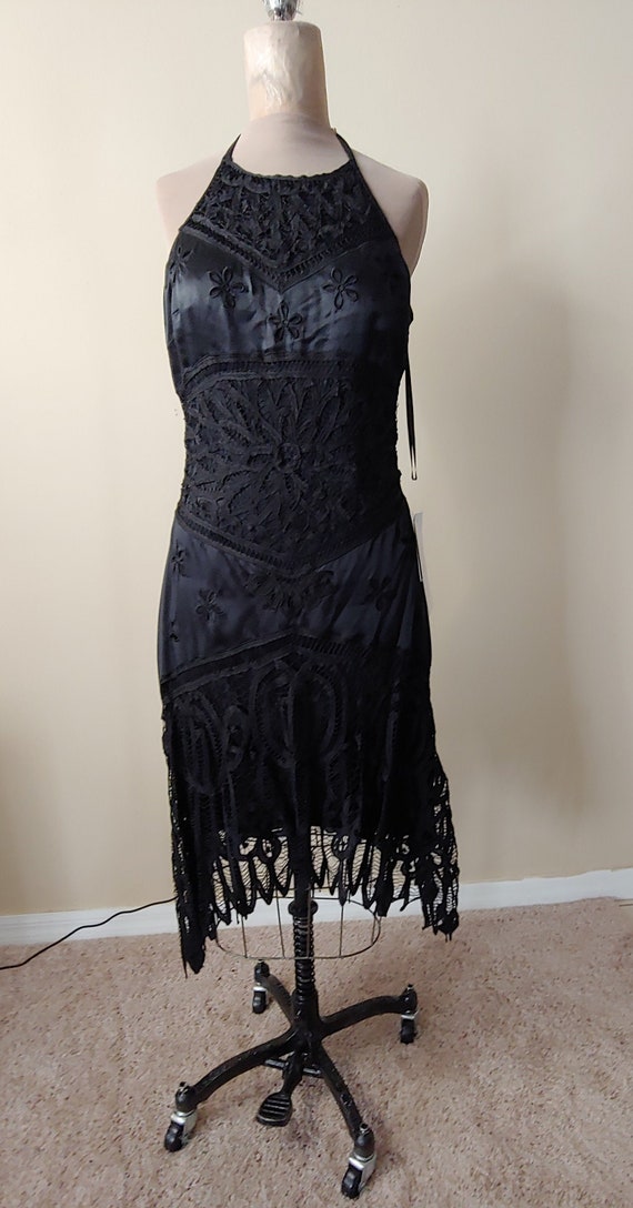 Sue Wong Flapper Cocktail Dress in Black