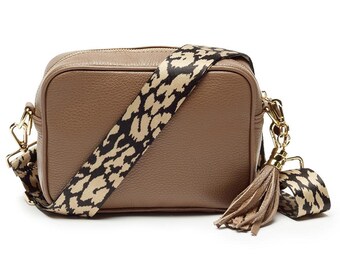 taupe leather handbags uk