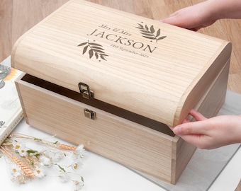Personalised Wedding Date Keepsake Chest