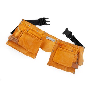 Personalised Dad's 11-Pocket Leather Tool Belt