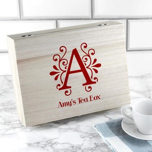 Personalised Initial Tea Box, Filled with Tea