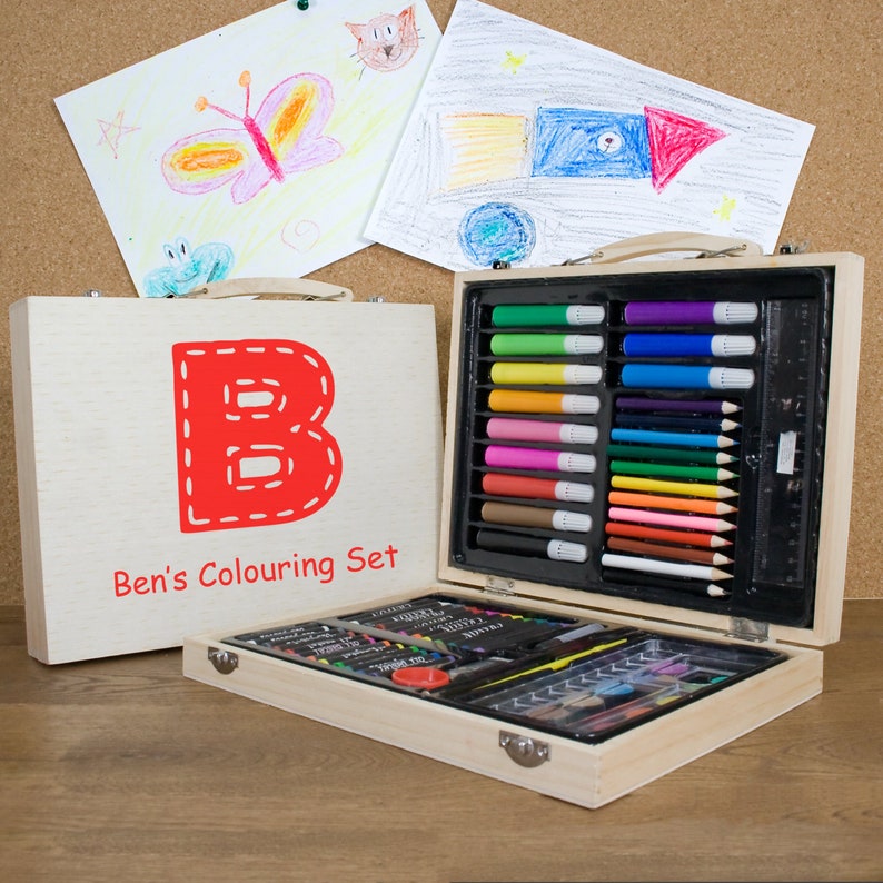 Personalised Children's Colouring In Set, Kids Travel Colour In Activity Bundle Add Their Name, Birthday Gift image 2