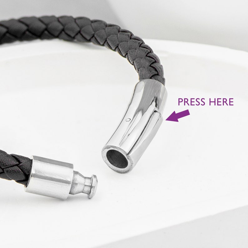 Personalised Men's Infinity Knot Leather Bracelet image 7