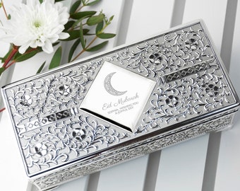 Boîte à bijoux personnalisée Eid Mubarak