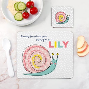 Walnut Wooden Coasters Cute Snail Coaster Set Magnetic Funny