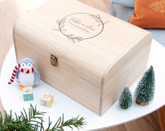 Personalised Couple's Christmas Keepsake Chest