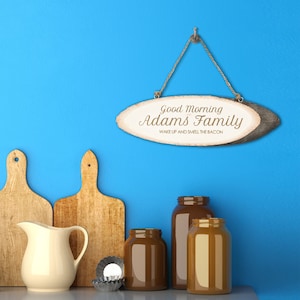 Targa da parete personalizzata in legno per famiglie