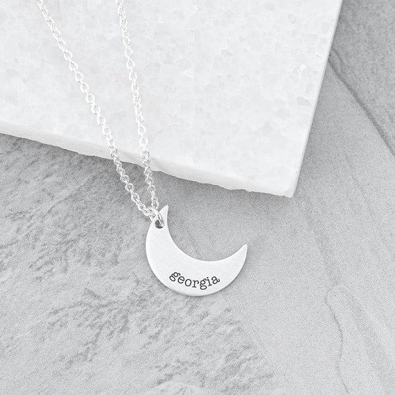 Personalised clearance moon necklace
