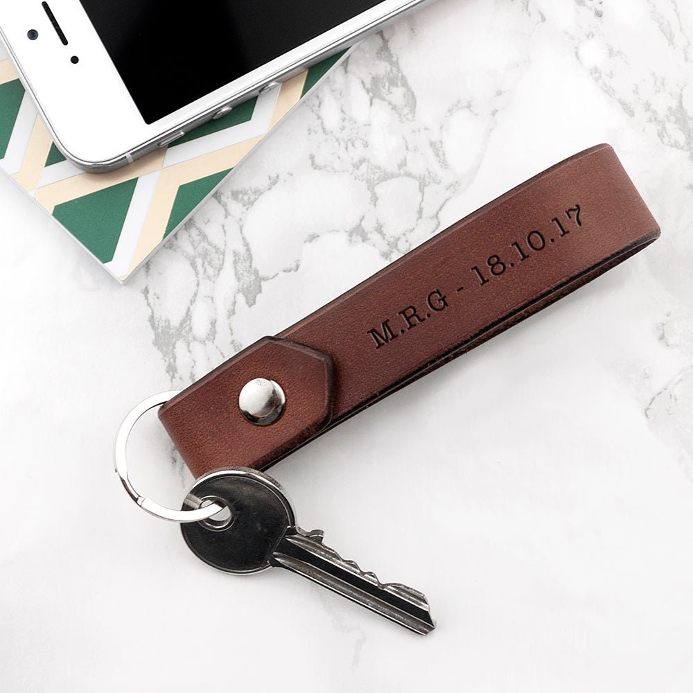 Vegan Leather Wristlet Fob / Keychain Wrist Lanyard / Keyring Key