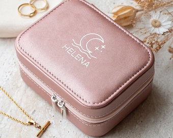 Personalised Iconic Metallic Blush Jewellery Case