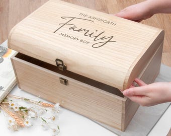 Personalised Our Family Keepsake Chest