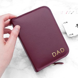 Custodia per carte da gioco doppie in pelle personalizzata