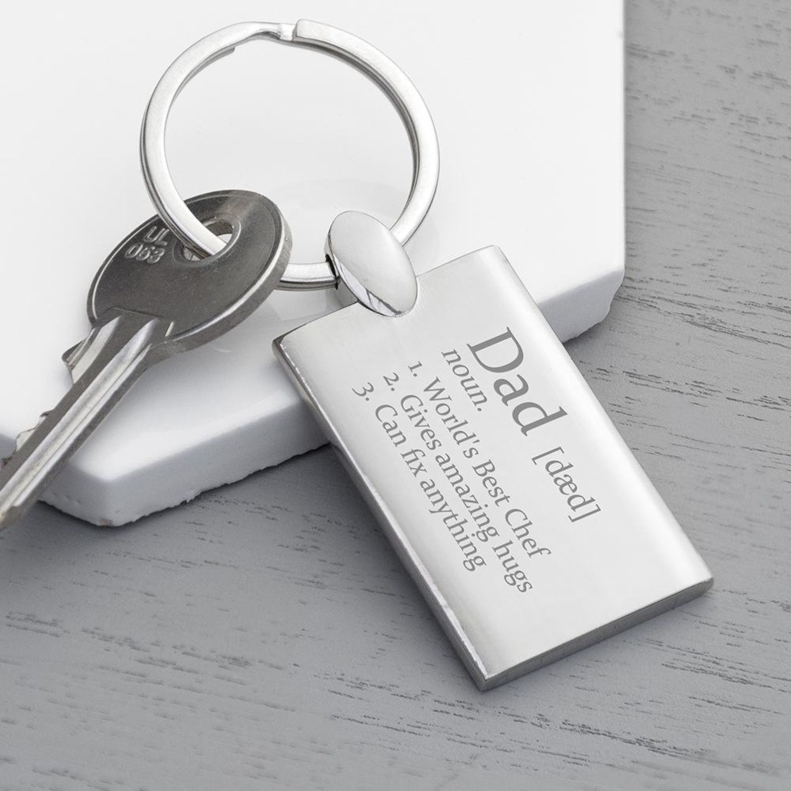 Personalised Definition Metal Keyring Etsy