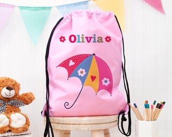 Personalised Girl's Classic Pink Waterproof Swim Bag