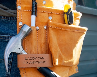 Personalised 11-Pocket Leather Tool Belt