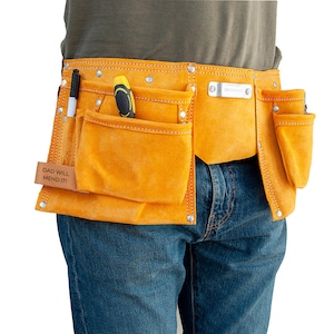 Personalised Dad's 11-Pocket Leather Tool Belt