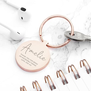 Personalised Special Person Round Keyring, Valentine&#39;s Day, Anniversary, Couples Keyring Gift, Romantic, Gift for Her