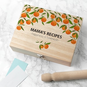 Scatola di ricette personalizzata Orange Grove