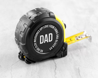 Personalised Tape Measure, Valentine's Day, Father's Day, Birthday, Retirement, Gift for Him, DIY, Tools, Home and Hobby, Gifts for Dad