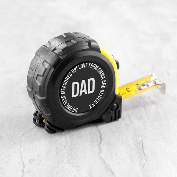 Personalised Tape Measure, Valentine's Day, Father's Day, Birthday, Retirement, Gift for Him, DIY, Tools, Home and Hobby, Gifts for Dad