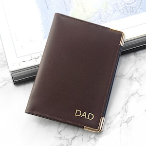 Gepersonaliseerde luxe lederen paspoorthoes