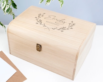 Personalised Wedding Party Keepsake Chest