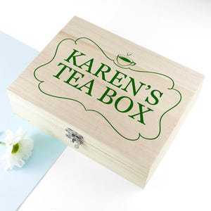 パーソナライズされたフレーム付きティーボックスとお茶