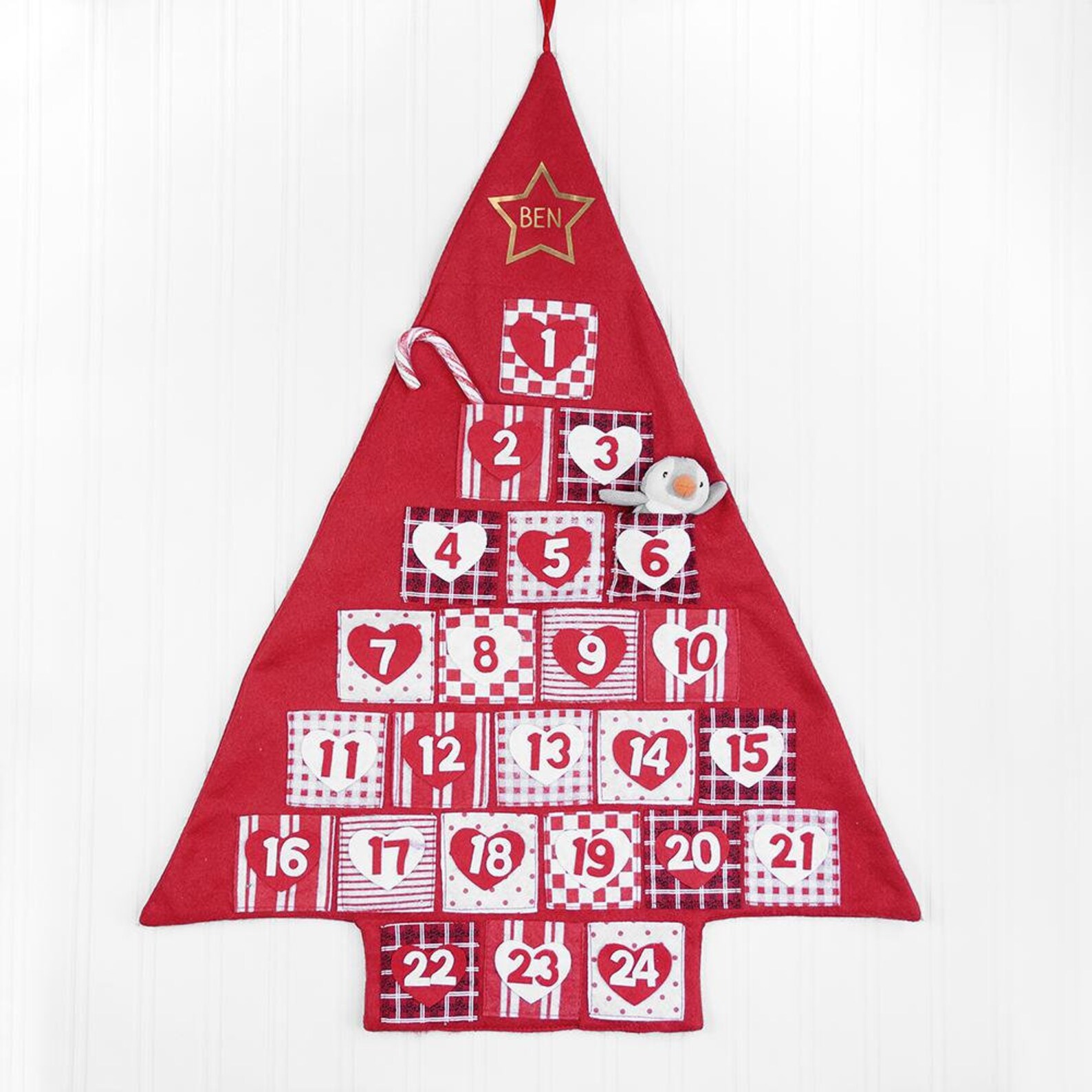 Personalised Christmas Festive Hanging Advent Calendar With Etsy UK