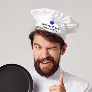 Personalised King of the Grill Chef Hat