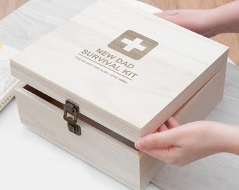 Personalised New Dad Survival Kit Box