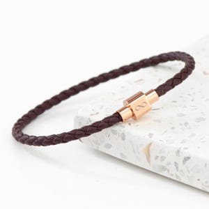 Pulseira de couro personalizada masculina Infinity Woven
