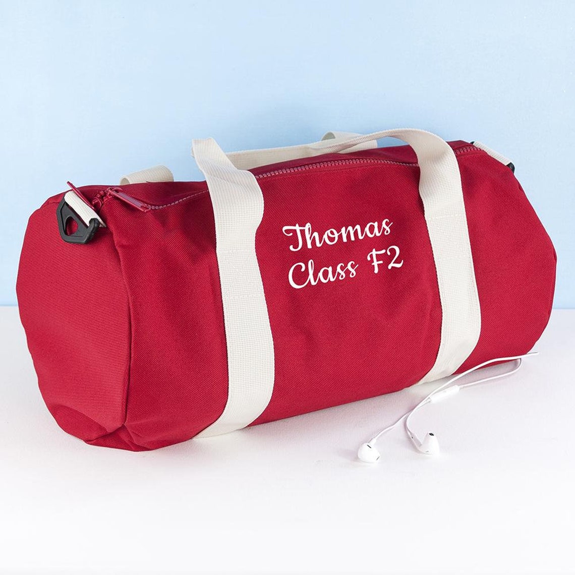 Personalised Kids Red Gym Kit Bag Children's Sports Bag Etsy