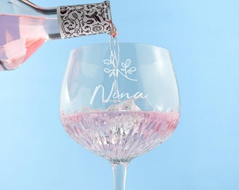 Personalised Crystal Icon Gin Goblet